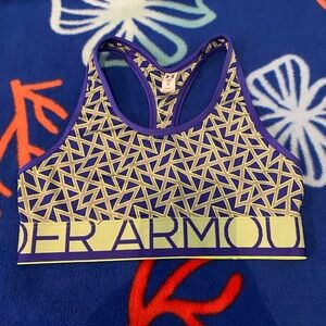 Under Armour blue and Yellow sports bra